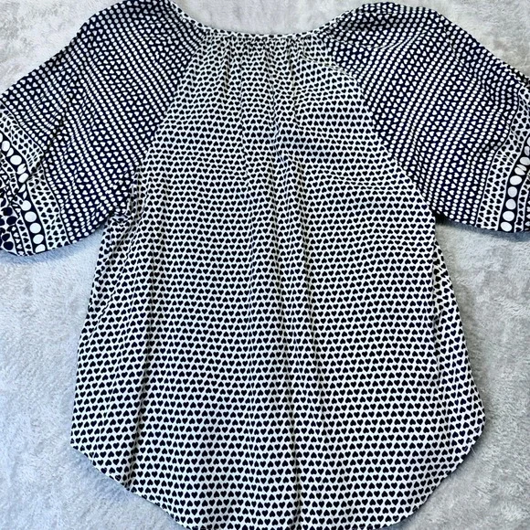 Philosophy Republic Clothing Women's Navy Heart Print Blouse XS Anthropologie - Picture 6 of 8